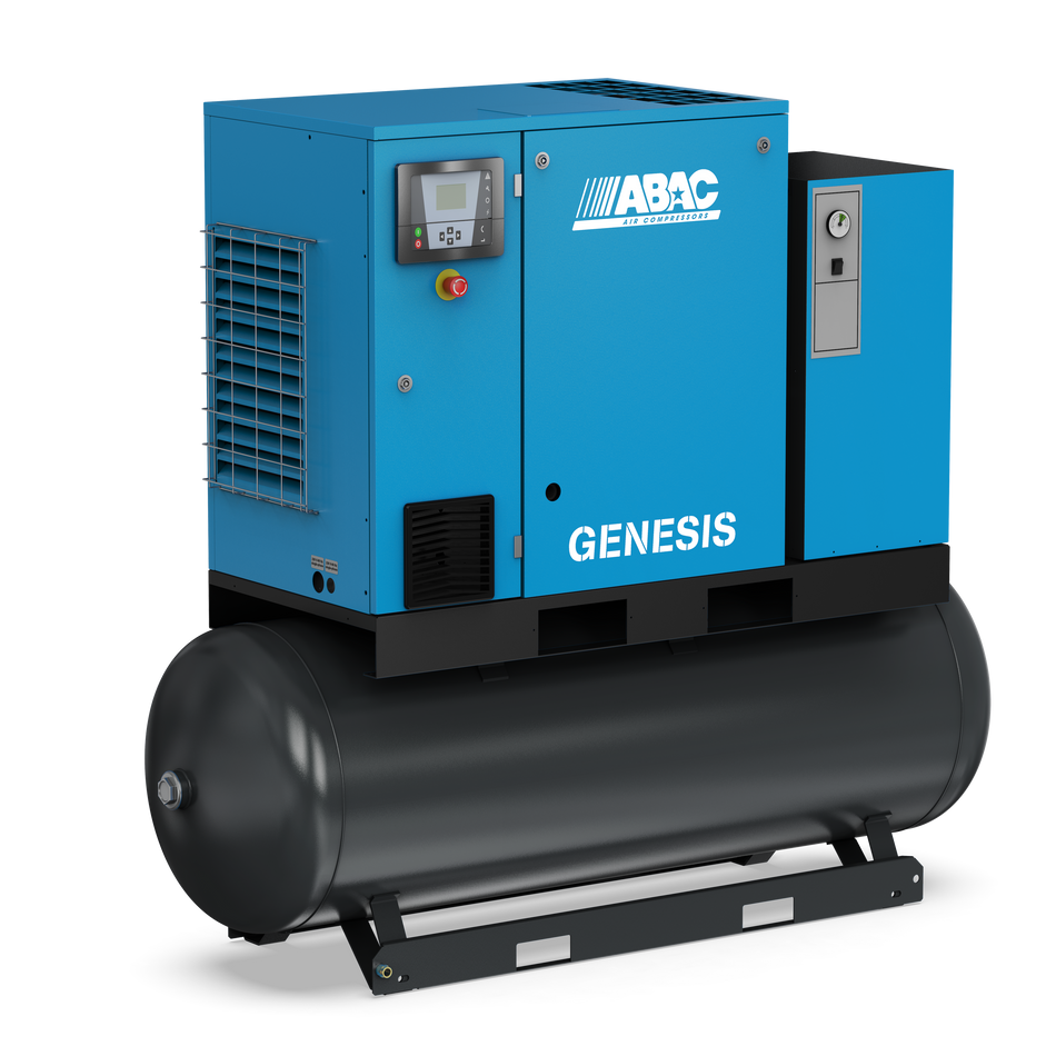 ABAC Genesis IE 7.5 kW 43 cfm Variable Speed Screw Compressor, Tank & Dryer 4152019803 - airlinkcompressors.com