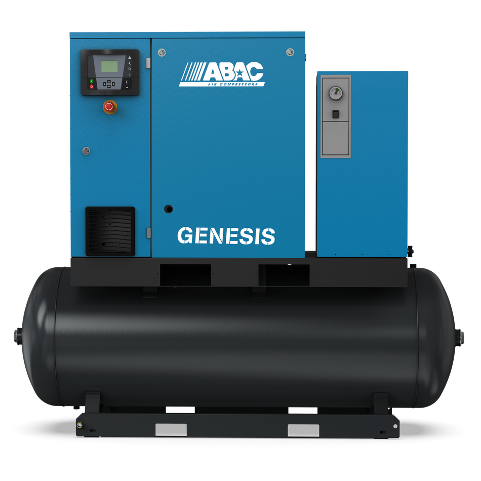 ABAC Genesis IE 7.5 kW 43 cfm Variable Speed Screw Compressor, Tank & Dryer 4152019803 - airlinkcompressors.com