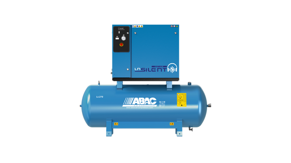 ABAC LN2 B5900 270L T5.5 DOL Tank Mounted Silenced Air Compressor 400 Volt 20 CFM - 4116026005 - airlinkcompressors.com
