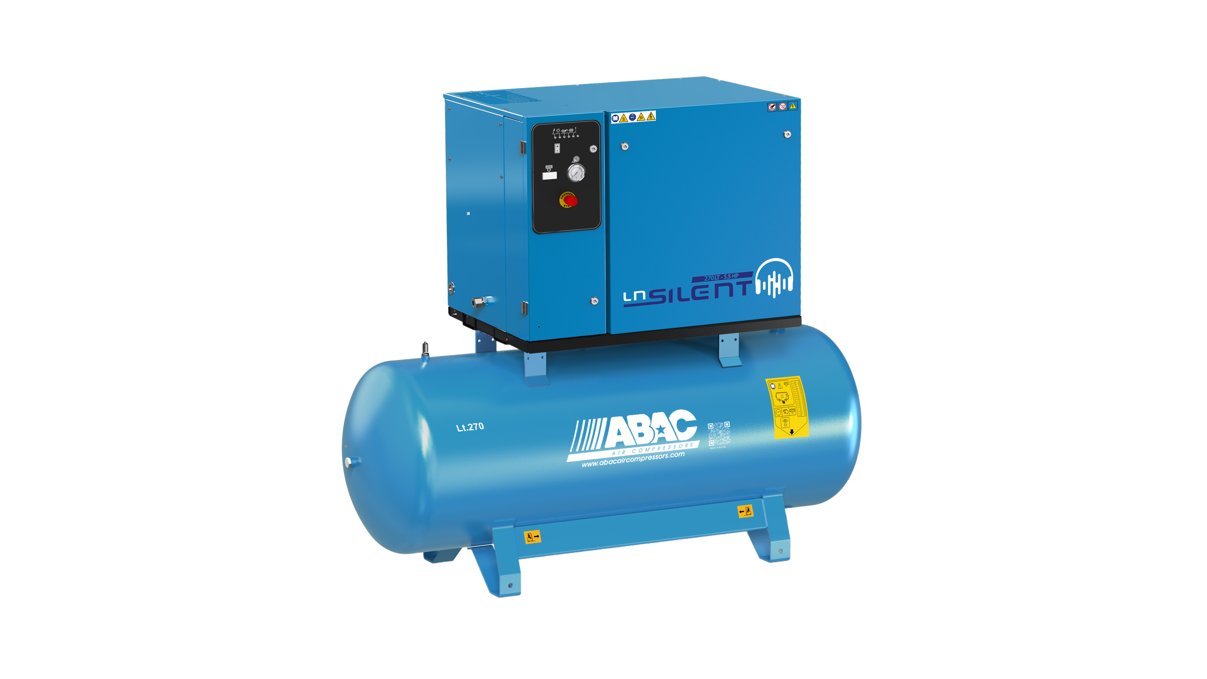 ABAC LN2 B6000 500L T7.5 DOL Silenced Air Compressor 400 Volt 23 CFM - 4116026015 - airlinkcompressors.com