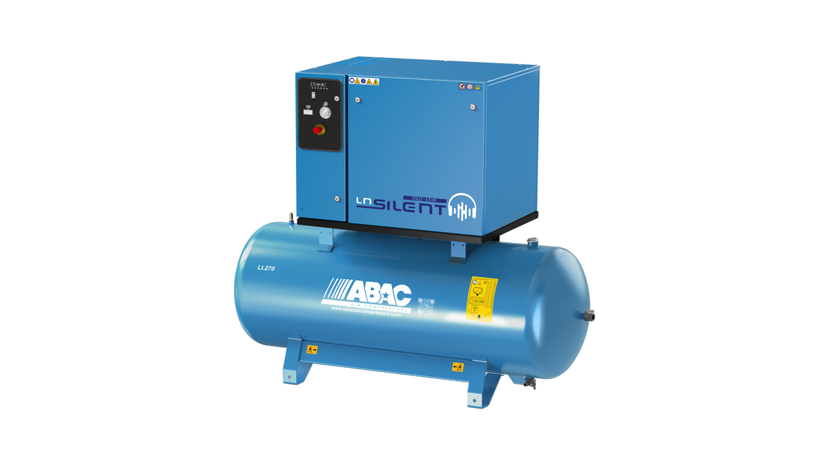 ABAC LN2 B6000 500L T7.5 DOL Silenced Air Compressor 400 Volt 23 CFM - 4116026015 - airlinkcompressors.com