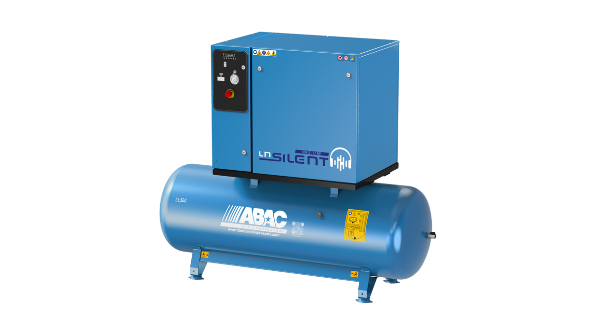 ABAC LN2 B7000 500L T10 DOL Silenced Air Compressor 400 Volt 38 CFM - 4116026024 - airlinkcompressors.com