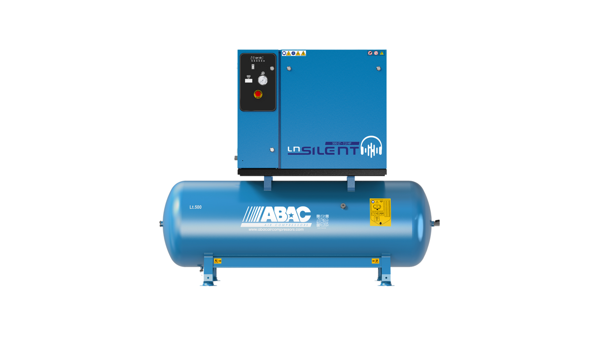 ABAC LN2 B7000 500L T10 DOL Silenced Air Compressor 400 Volt 38 CFM - 4116026024 - airlinkcompressors.com