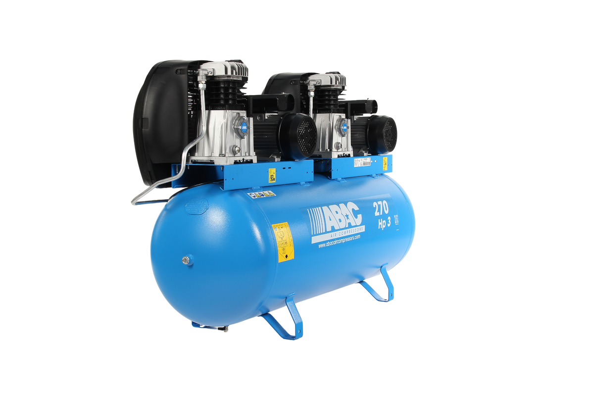 ABAC PRO A39 270 FM3 Tandem - 240V 270L 27.9CFM 10Bar Air Compressor - 4116024868 - airlinkcompressors.com
