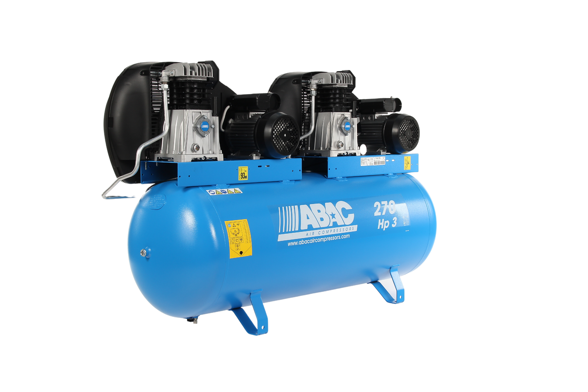 ABAC PRO A39 270 FM3 Tandem - 240V 270L 27.9CFM 10Bar Air Compressor - 4116024868 - airlinkcompressors.com