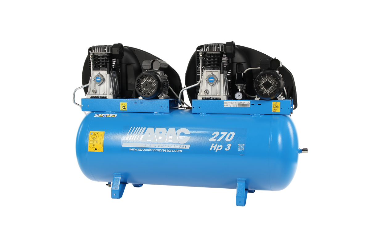 ABAC PRO A39 270 FM3 Tandem - 240V 270L 27.9CFM 10Bar Air Compressor - 4116024868 - airlinkcompressors.com