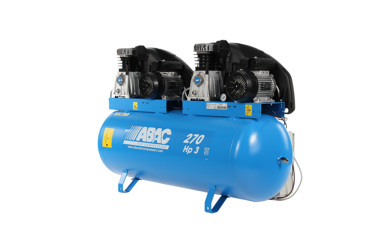 ABAC PRO A39 270 FM3 Tandem - 240V 270L 27.9CFM 10Bar Air Compressor - 4116024868 - airlinkcompressors.com