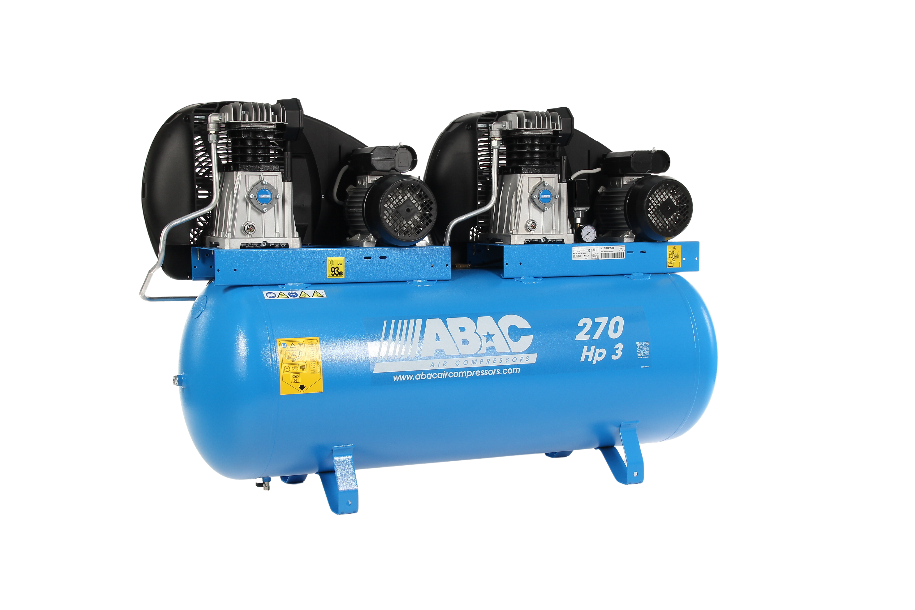 ABAC PRO A39 270 FM3 Tandem - 240V 270L 27.9CFM 10Bar Air Compressor - 4116024868 - airlinkcompressors.com