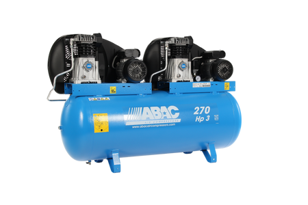 ABAC PRO A39 270 FM3 Tandem - 240V 270L 27.9CFM 10Bar Air Compressor - 4116024868 - airlinkcompressors.com