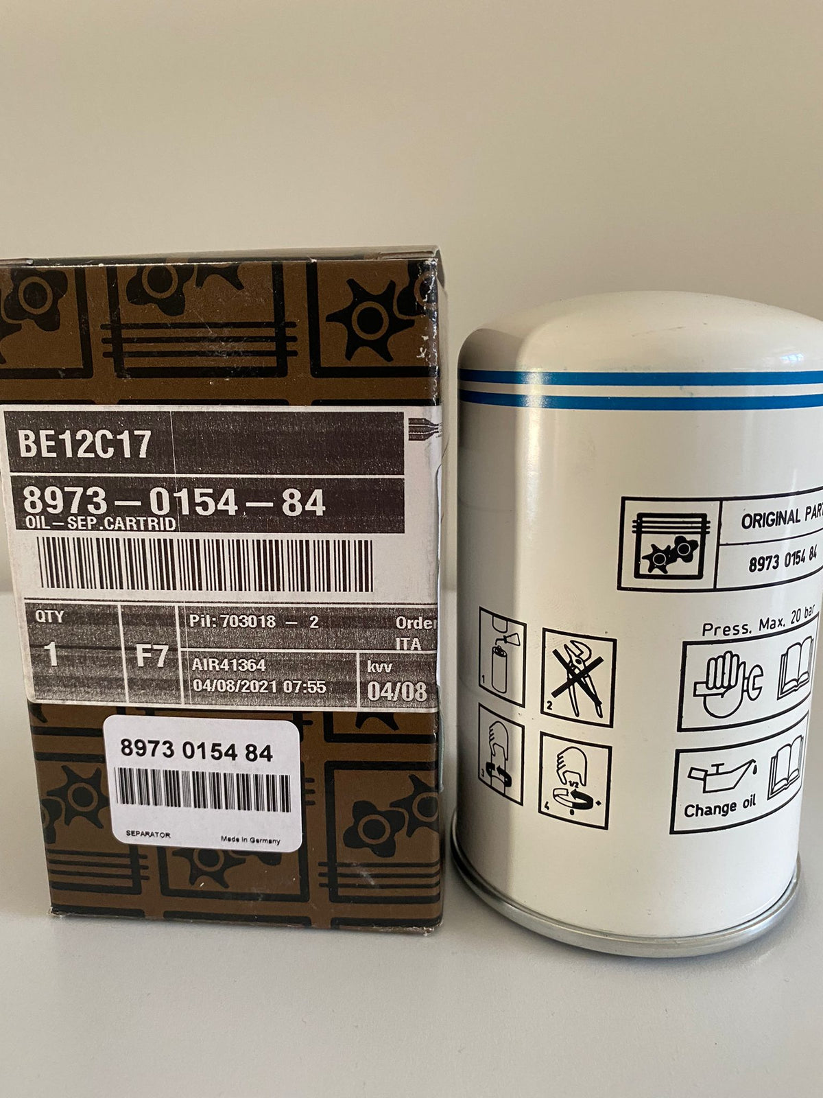 ABAC SPINN, BA51, 5.5 - 7.5Kw, Genuine Separator Element - 8973015484 - airlinkcompressors.com