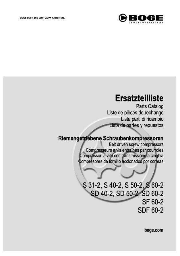 Boge S 31-2 to SDF 60-2 Parts Manual From 2020 - airlinkcompressors.com