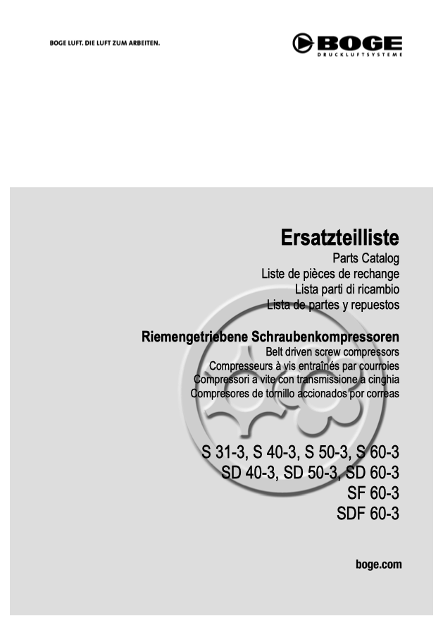 Boge S 31-3 to SDF 60-3 Parts Manual From 2020 - airlinkcompressors.com