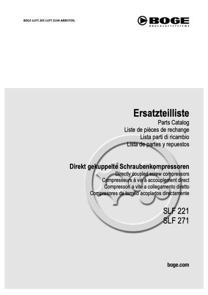 Boge SLF 221 SLF 271 Parts Manual From 2020 - airlinkcompressors.com