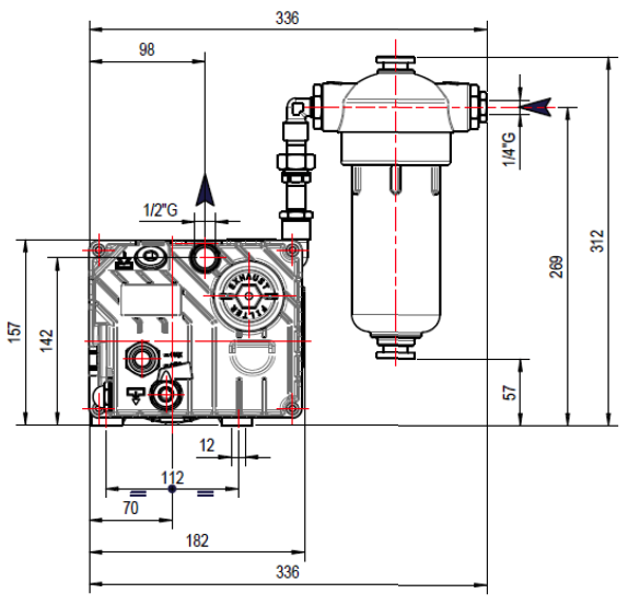 DVP LC12WR Oil Lubricated Rotary Vane Vacuum Pump - 0.45 Kw - airlinkcompressors.com