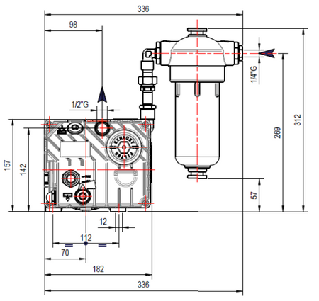 DVP LC12WR Oil Lubricated Rotary Vane Vacuum Pump - 0.45 Kw - airlinkcompressors.com