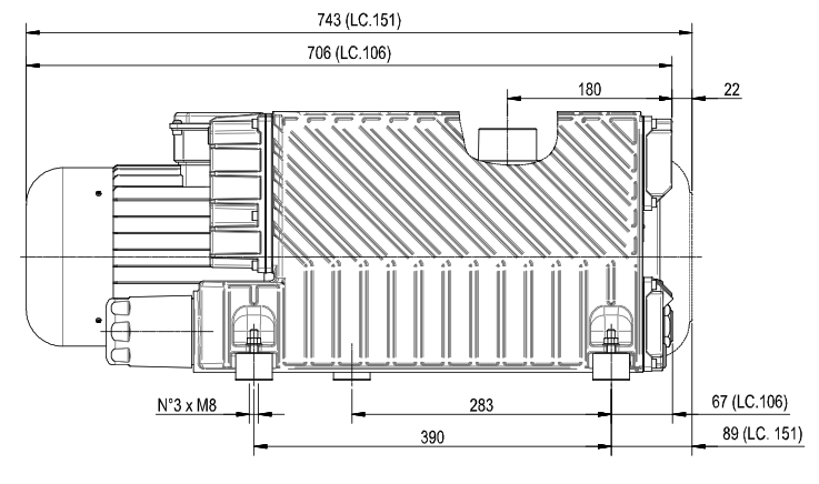 DVP LC151 Oil Lubricated Rotary Vane Vacuum Pump - 3.3 Kw - airlinkcompressors.com