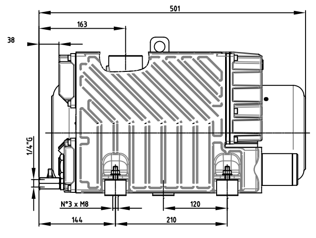 DVP LC40WR Oil Lubricated Rotary Vane Vacuum Pump - 1.1 Kw - airlinkcompressors.com