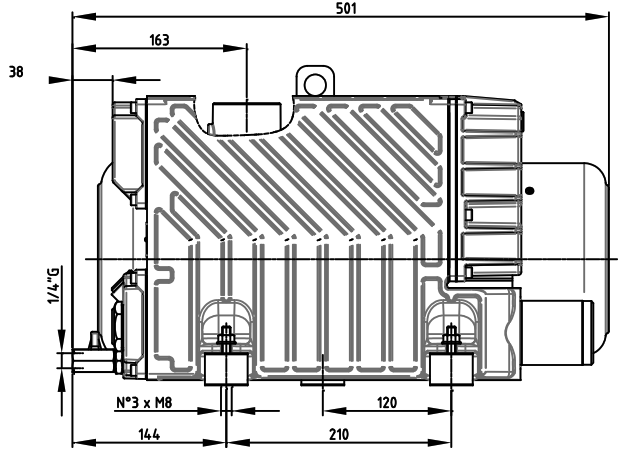 DVP LC60WR Oil Lubricated Rotary Vane Vacuum Pump - 1.5 Kw - airlinkcompressors.com
