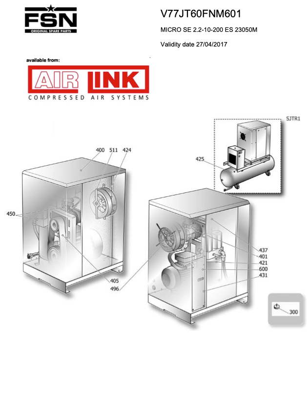 Fini/FSN MICRO SE 2.2-10-200 ES Parts Manual From 2017 - airlinkcompressors.com