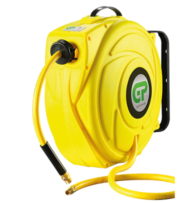 GP Yellow 17M Compressed Air Retractable PVC Hose Reel - HR5-315SF-Y - airlinkcompressors.com