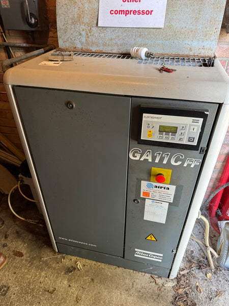 Used Atlas Copco GA11C FF 11kW 7.5 Bar Screw Compressor & Internal Dryer - airlinkcompressors.com