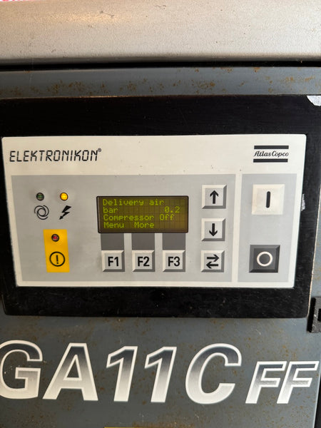 Used Atlas Copco GA11C FF 11kW 7.5 Bar Screw Compressor & Internal Dryer - airlinkcompressors.com