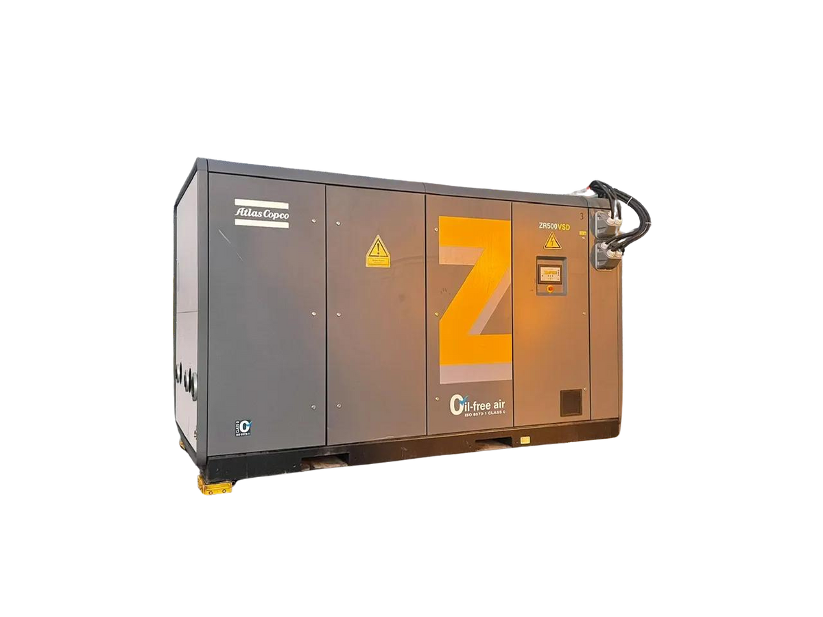 Used Atlas Copco ZR500VSD 500kW 2460 CFM Oil Free Screw Air Compressor - airlinkcompressors.com