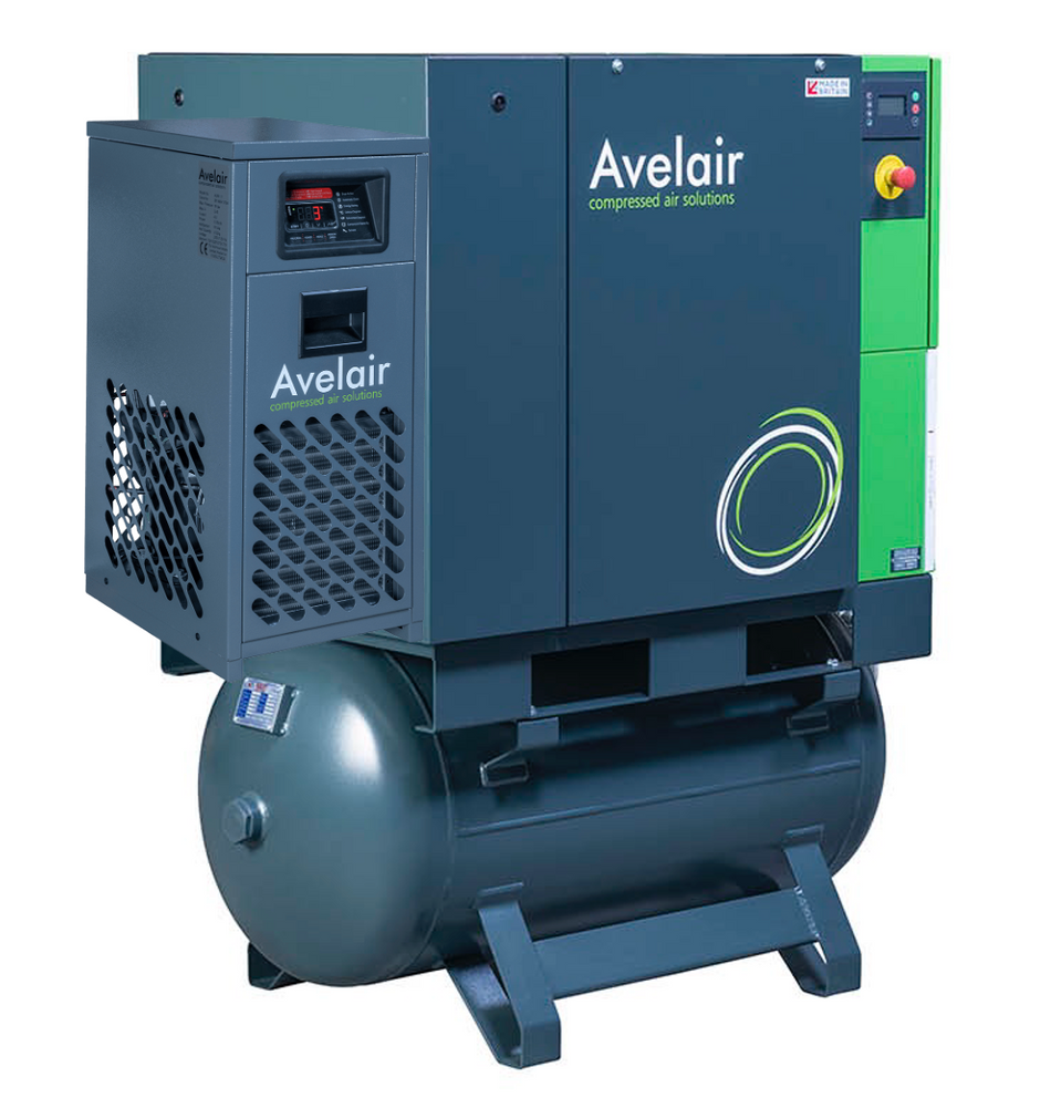 Avelair evo 15-integra Receiver Mounted Screw Compressor With Dryer 54CFM - 15Bar - airlinkcompressors.com
