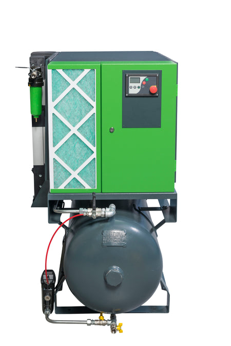 Avelair evo-integra 7.5 250L Tank Mounted Screw Compressor, Dryer & Filtration 28CFM - 15 Bar - airlinkcompressors.com