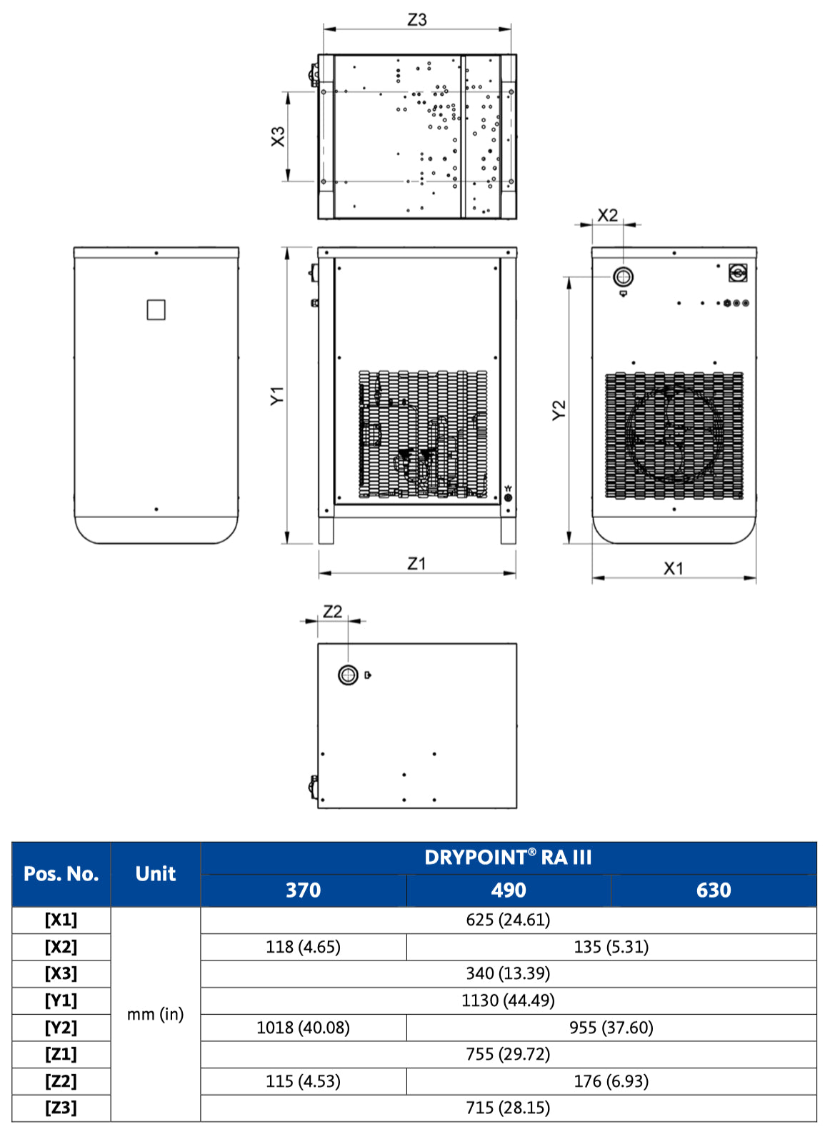 Beko DRYPOINT® RA III 370 Refrigerant Air Dryer Flow Rate: 218cfm  4060416 - airlinkcompressors.com