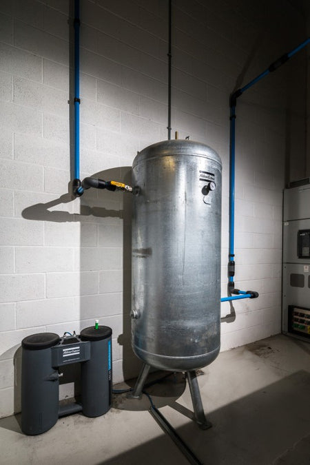 Galvanised 5000L Vertical Compressed Air Receiver Tank (Fittings Kit Not Included) - 4101000942 | ABAC - Compressed Air Online - airlinkcompressors.com