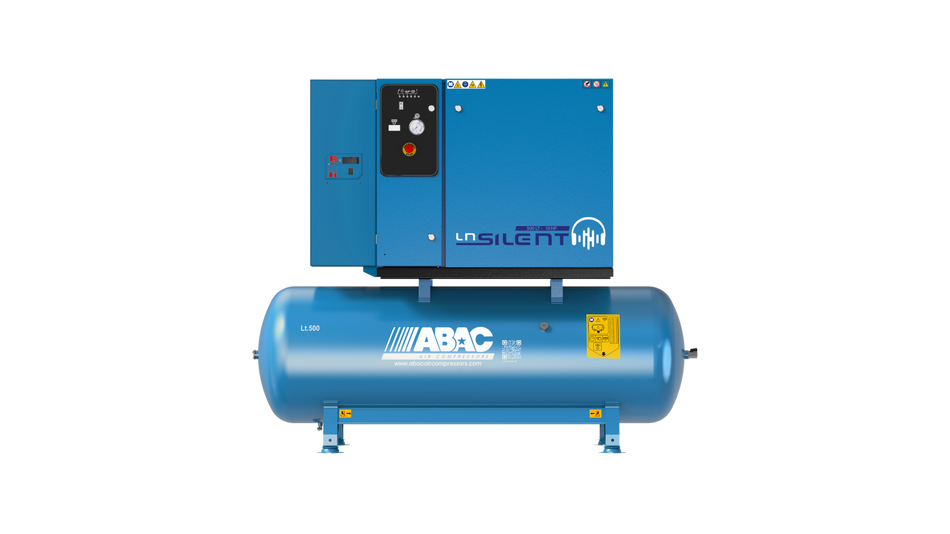 ABAC LN2 B7000 500L T10 YD DRY Silenced Air Compressor & Dryer 400 Volt 38 CFM - 4116026026