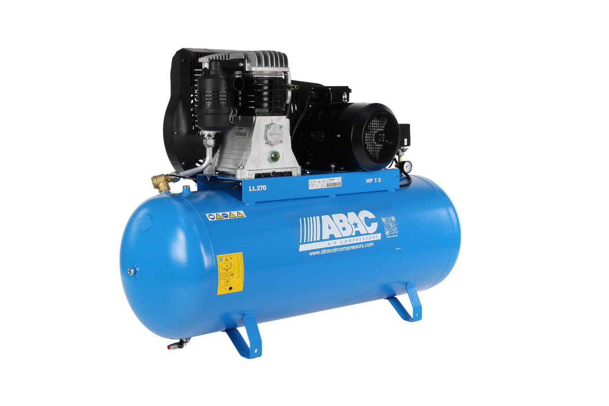 Abac PRO B6000 270L FT7.5 - 3 Phase 5.5kw 270L 29CFM 11Bar Air Compressor - 4116020193