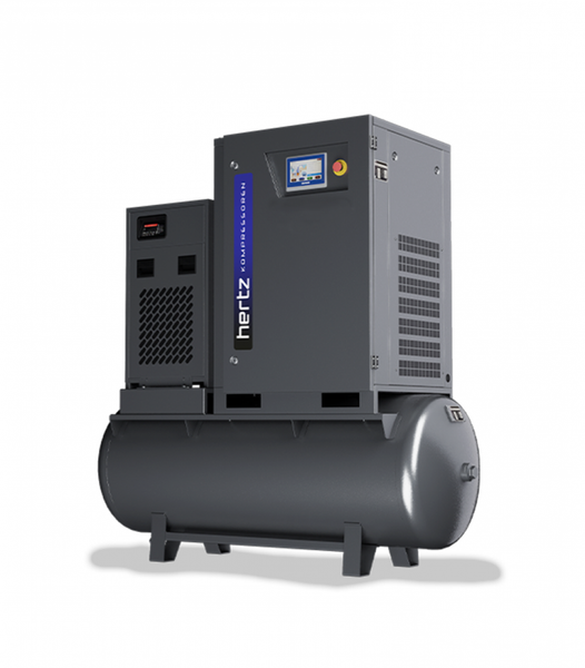 Hertz FRECON PLUS pm 15kw VSD Direct Drive Tank Mounted Screw Compressor & Dryer - Compressed Air Online - airlinkcompressors.com