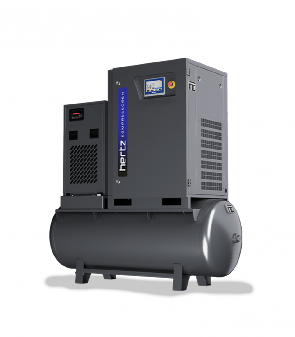 Hertz FRECON PLUS pm 5kw VSD Direct Drive Tank Mounted Screw Compressor & Dryer