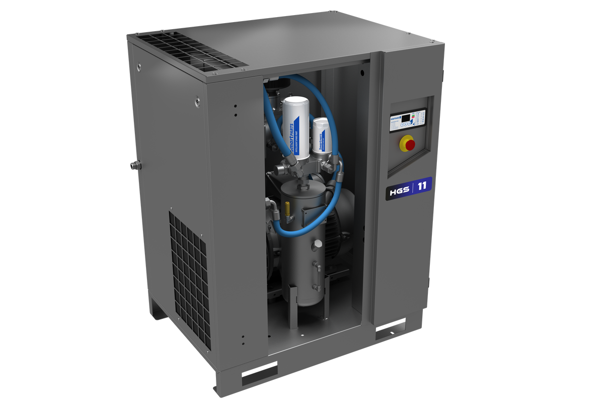 Hertz HGS 2 kW Fixed-Speed Rotary Screw Air Compressor - Compact & Efficient for Small Businesses - Compressed Air Online - airlinkcompressors.com