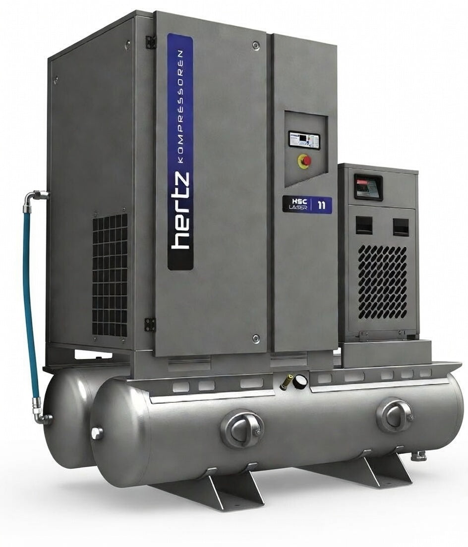 Hertz HSC LASER 11 | 11kW Fixed Speed High Pressure Compressor 14.5/16/20 Bar for Laser Cutting