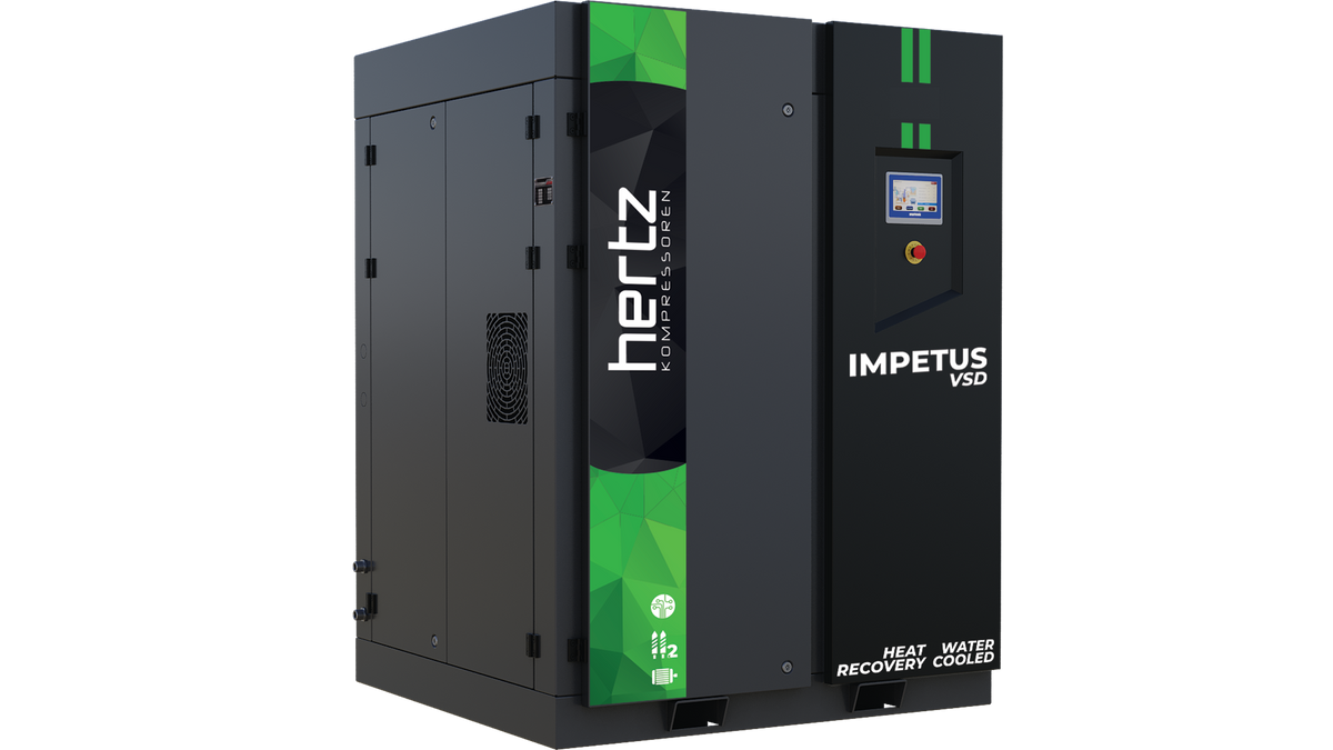 Hertz IMPETUS 30 kW VSD Rotary Screw Air Compressor - Energy Efficient & Reliable for Industrial Use - Compressed Air Online - airlinkcompressors.com