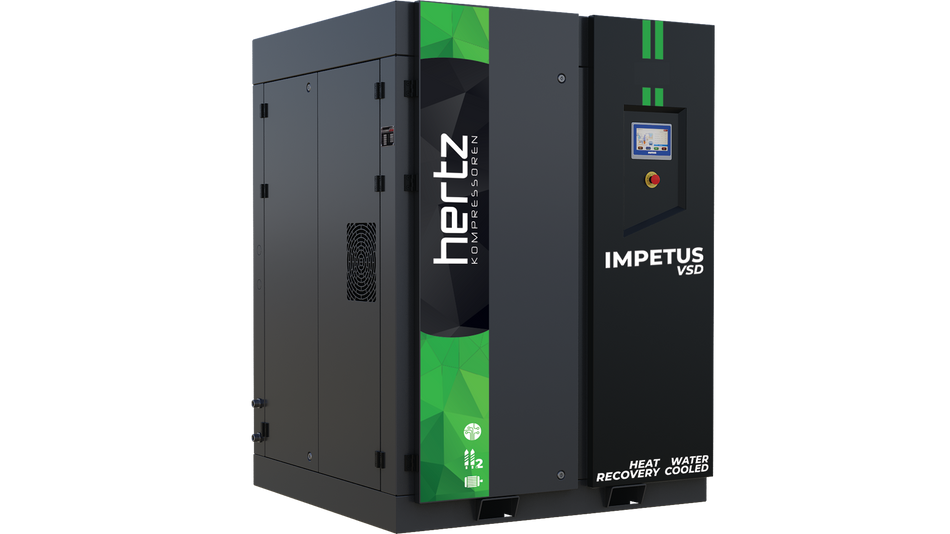 Hertz IMPETUS 30 kW VSD Rotary Screw Air Compressor - Energy Efficient & Reliable for Industrial Use