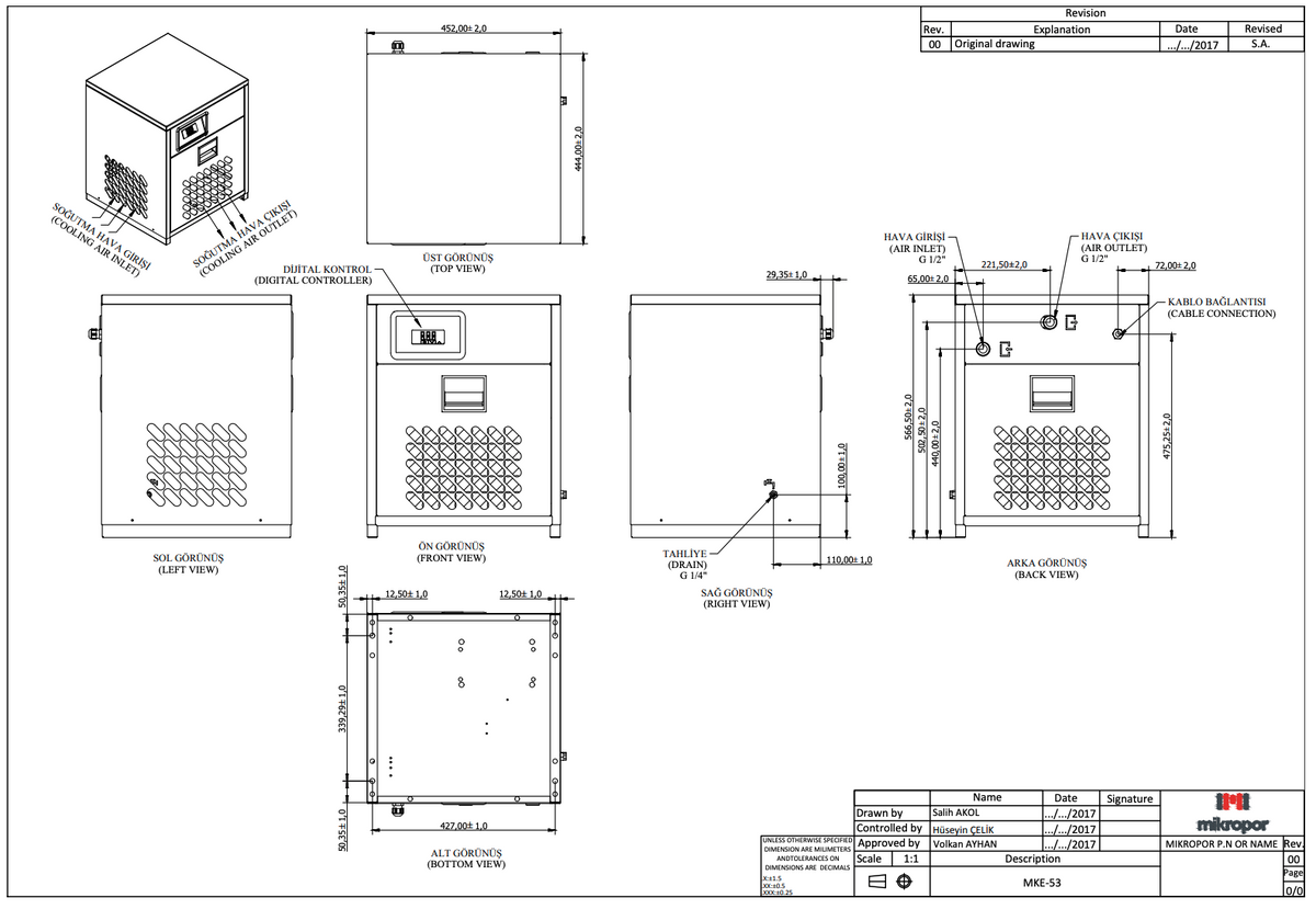 Mikropor MKE-53 Compressed Air Dryer 31 cfm 230V - airlinkcompressors.com