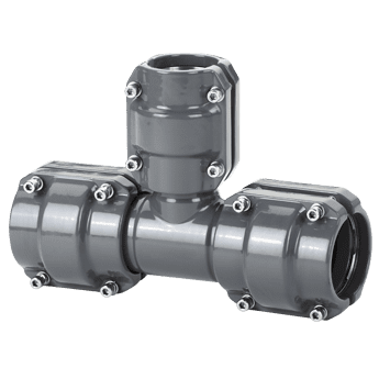 AIRpipe 90° Reducing Tee DN20 to DN200