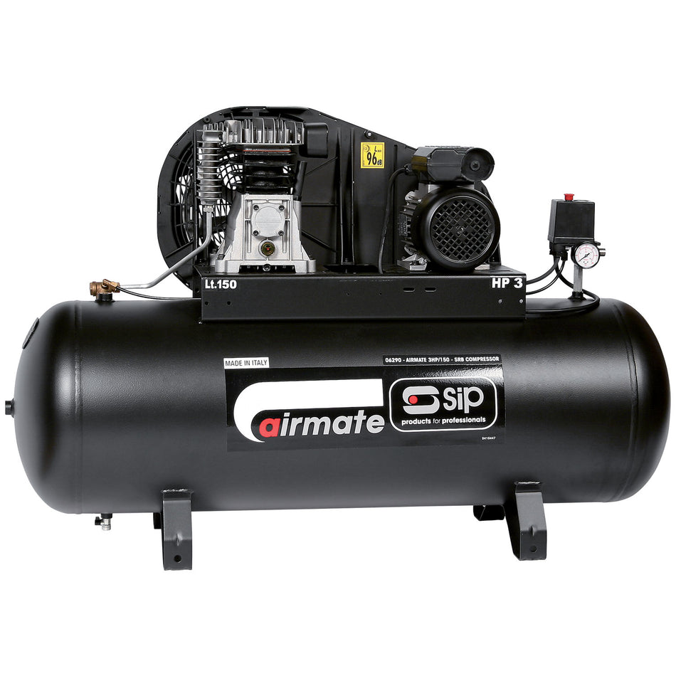 SIP 3HP/150-SRB 150ltr Belt Drive Compressor - 06290 - airlinkcompressors.com