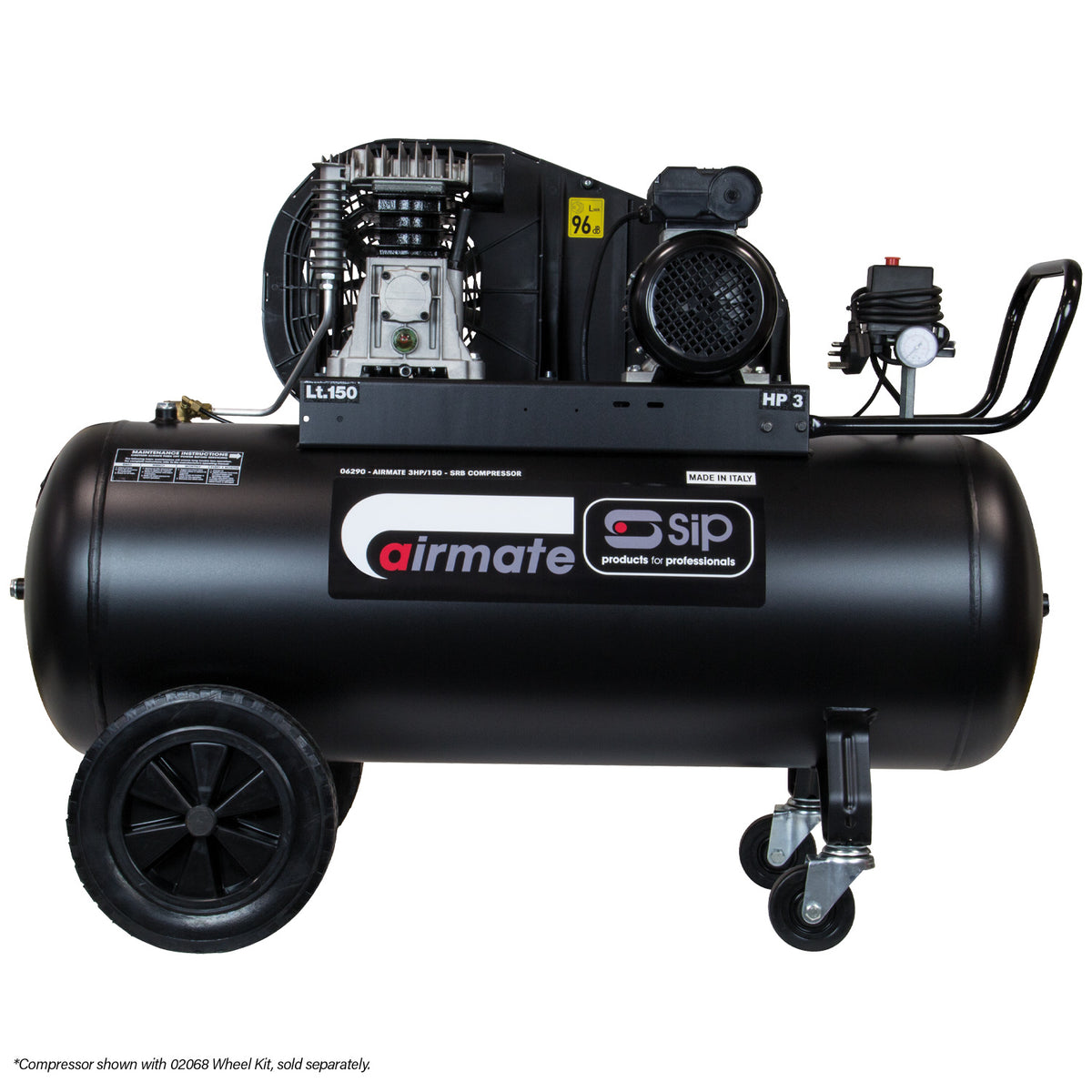 SIP 3HP/150-SRB 150ltr Belt Drive Compressor - 06290 - airlinkcompressors.com