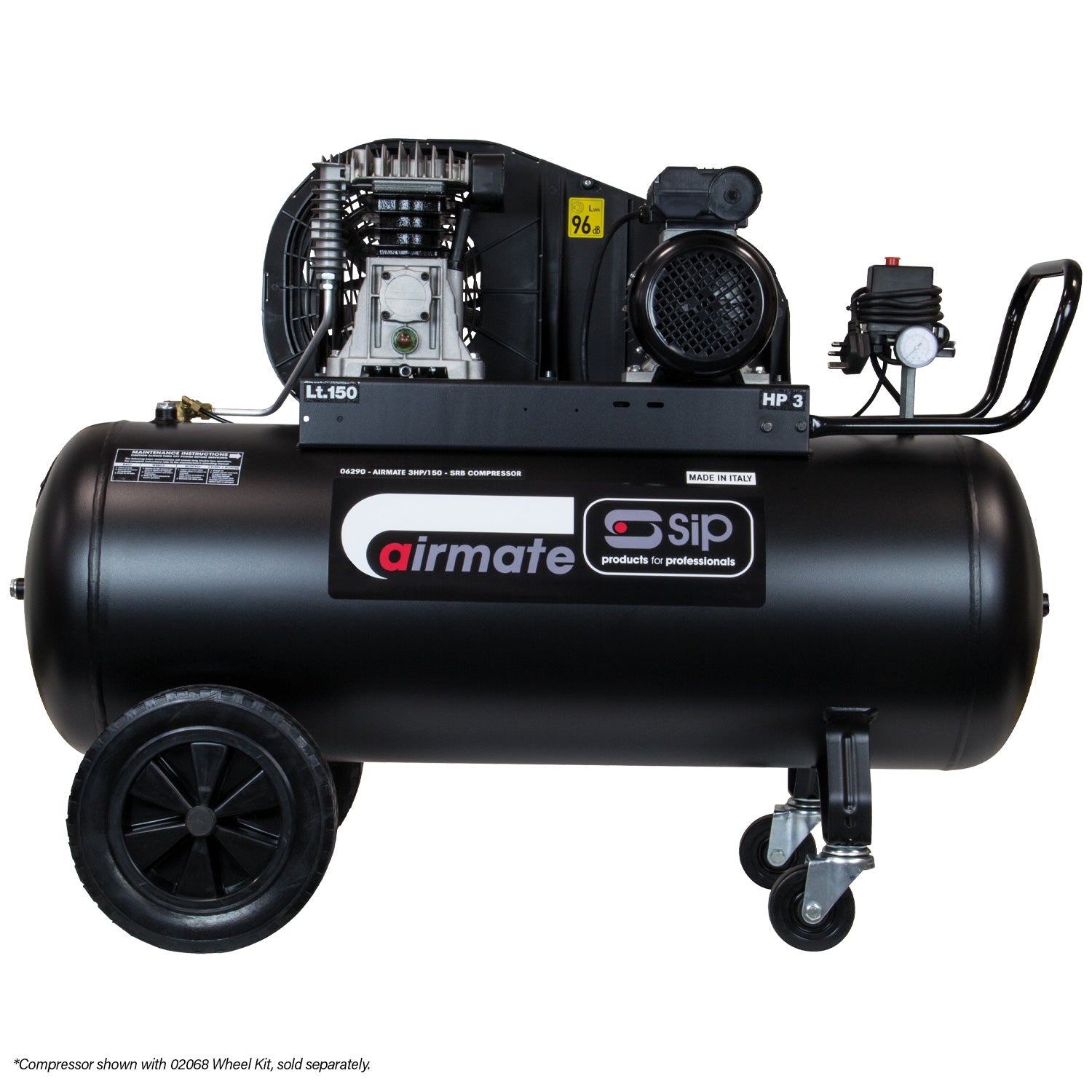 SIP 3HP/150-SRB 150ltr Belt Drive Compressor - 06290 - airlinkcompressors.com
