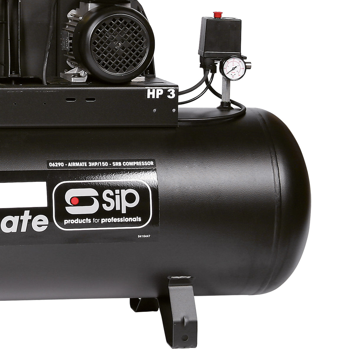 SIP 3HP/150-SRB 150ltr Belt Drive Compressor - 06290 - airlinkcompressors.com