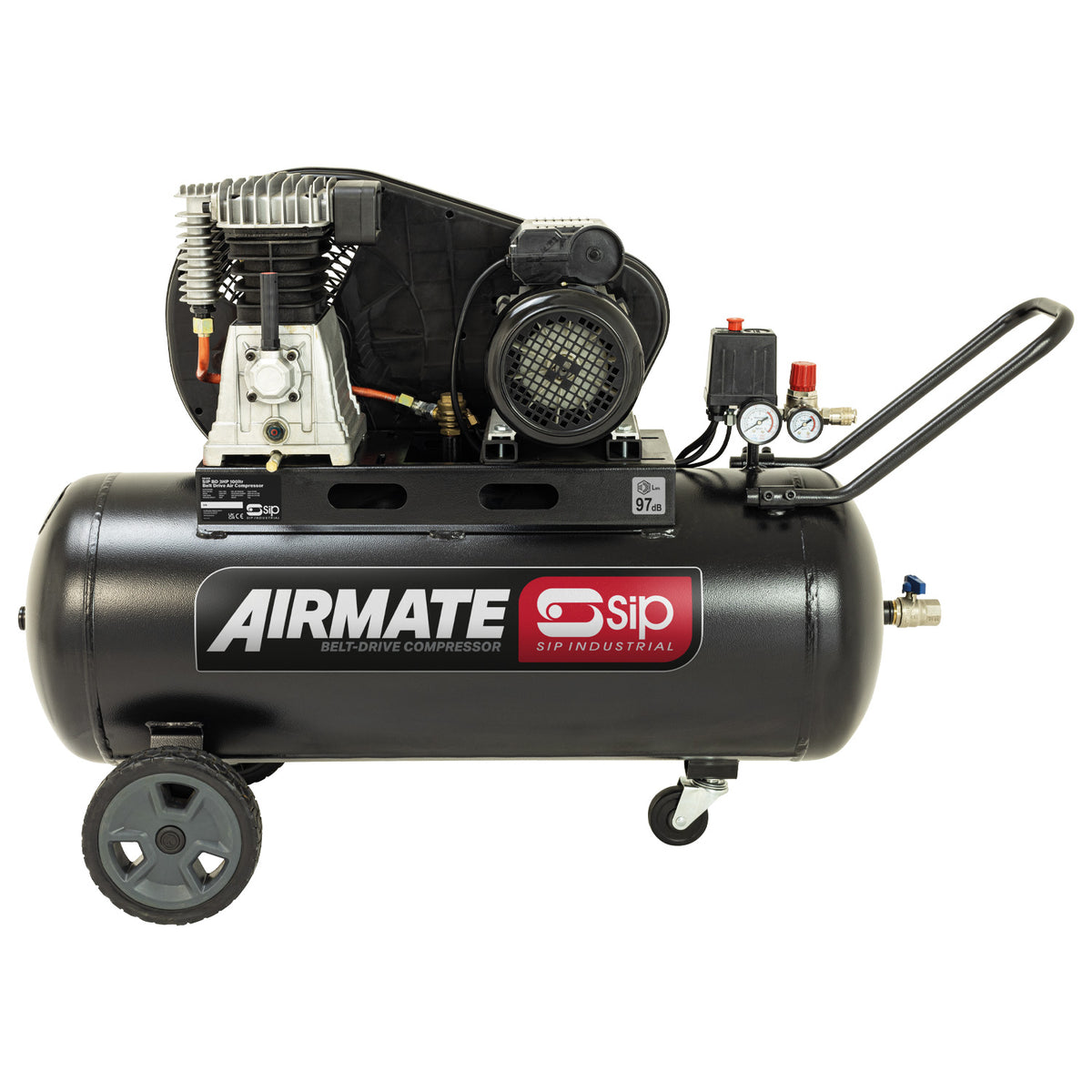SIP BD 3HP 100L Belt Drive Compressor - 06458 - airlinkcompressors.com