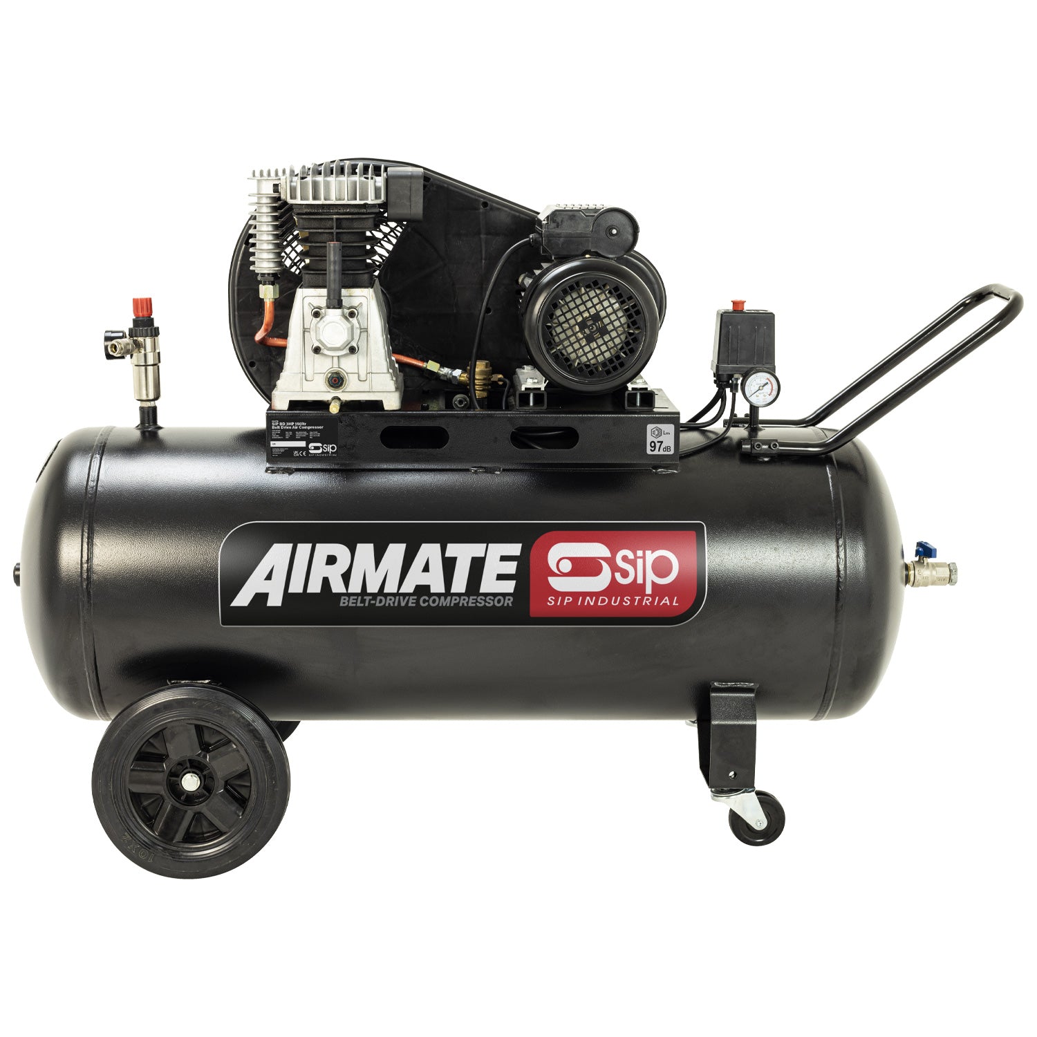 SIP BD 3HP 150L Belt Drive Compressor - 06476 - airlinkcompressors.com