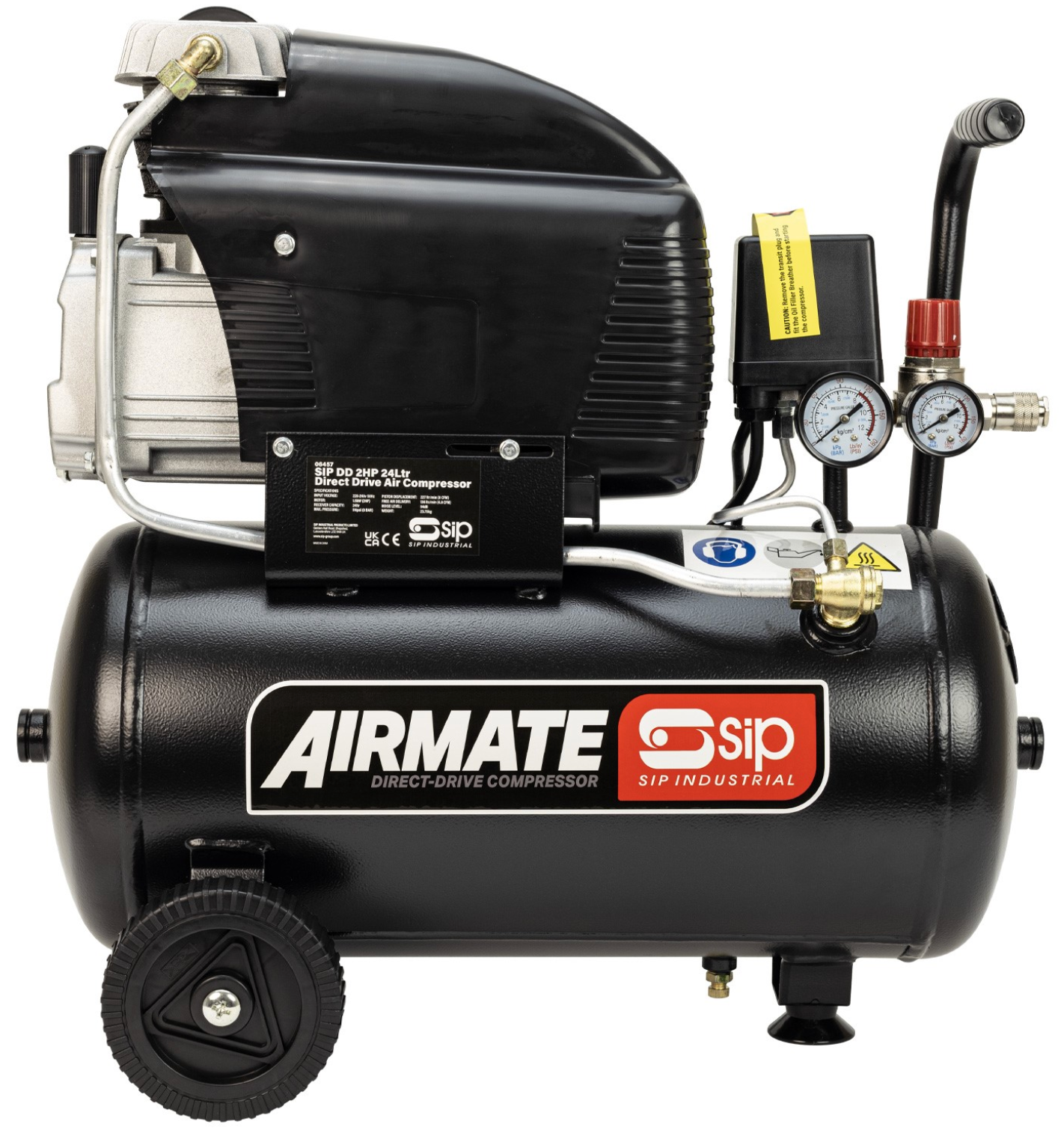 SIP DD 2hp 24ltr Direct Drive Compressor 6457 - airlinkcompressors.com