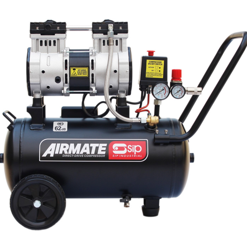 SIP DD 2hp 24ltr Low Noise Oil-Free Compressor 05478 - airlinkcompressors.com