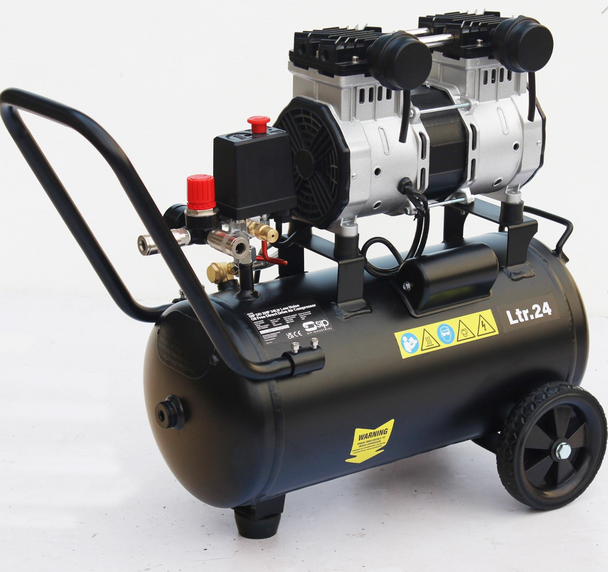 SIP DD 2hp 24ltr Low Noise Oil-Free Compressor 05478 - airlinkcompressors.com